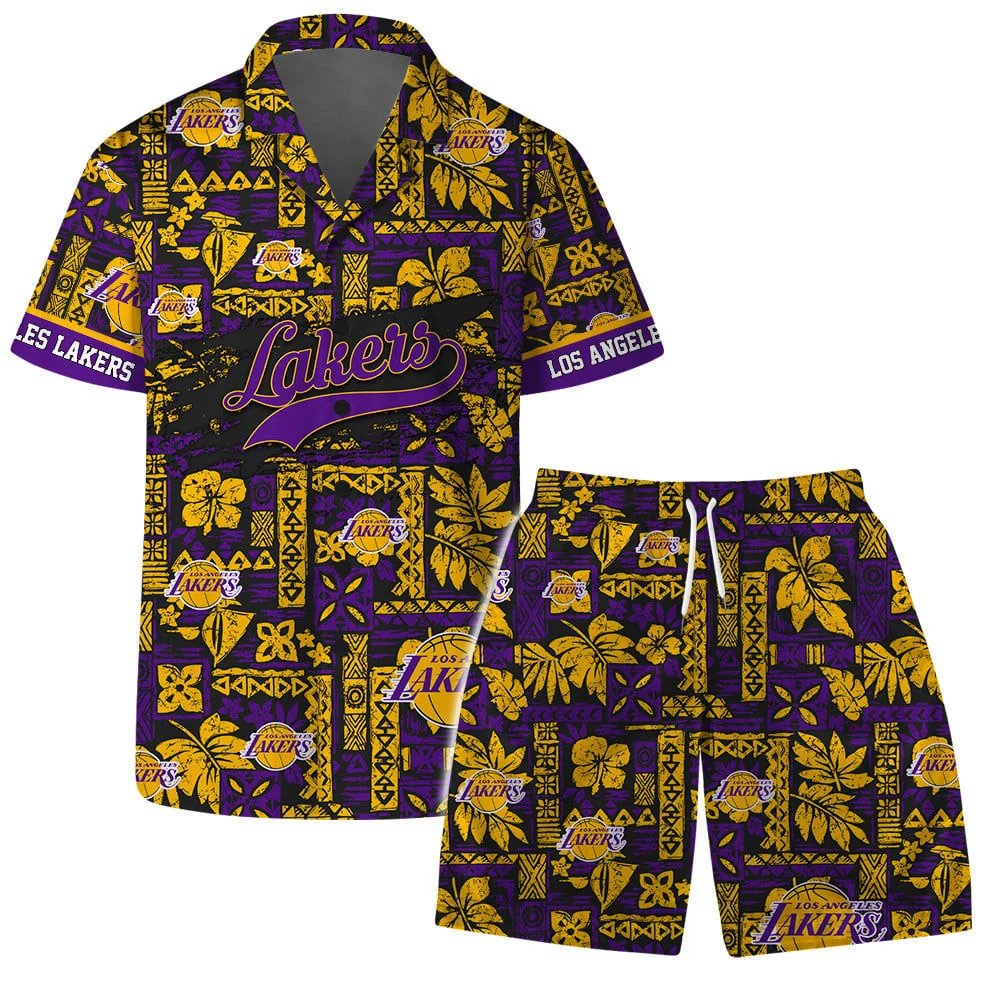 Los Angeles Lakers Tribal Vibes Hawaiian Shirt – TeeAloha
