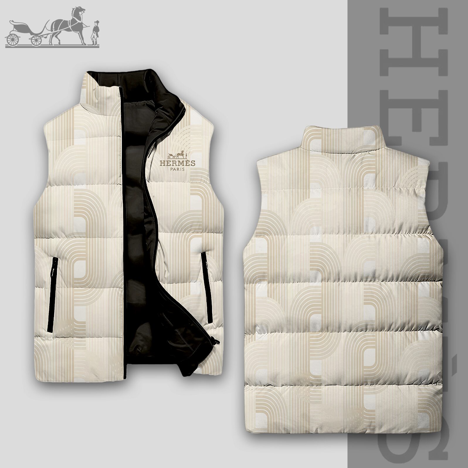 Luxury Edition 3D Sleeveless Down-Jacket-VV24101009