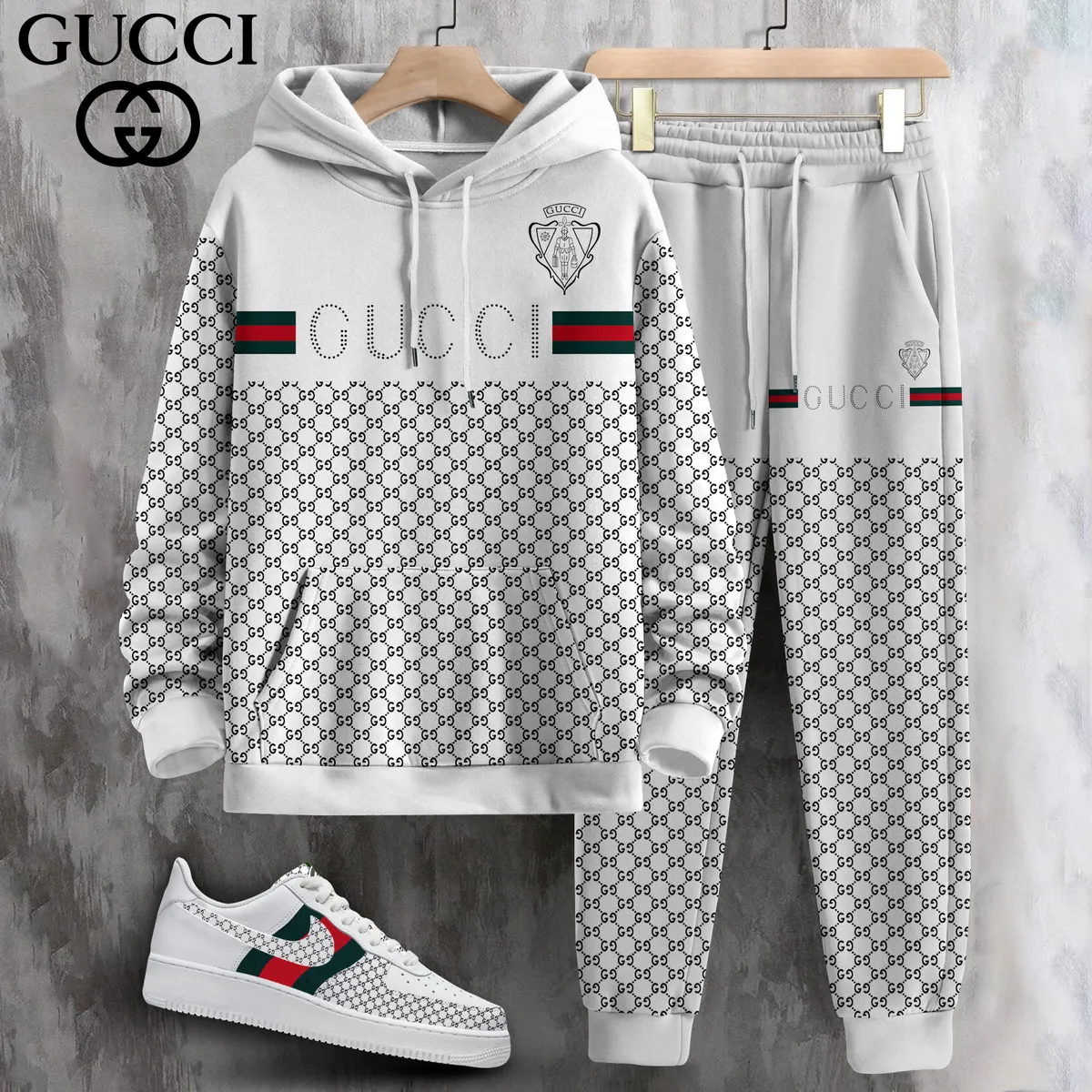 Luxury Limited Edition Set Hoodie & Pants Match AF1 Sneaker LUX-AF+CK+F40-000FSCBKWXB