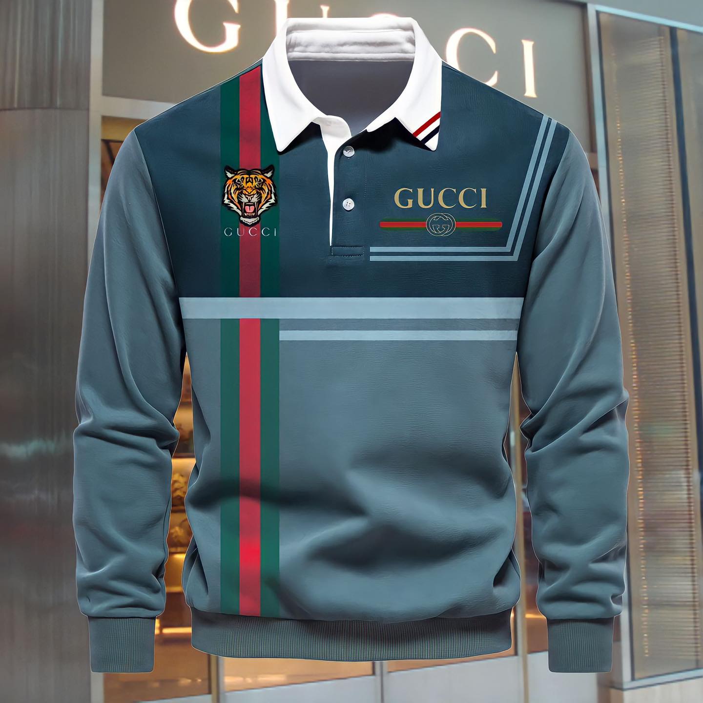 Luxury Polo Sweatshirt For Men-TDA01028