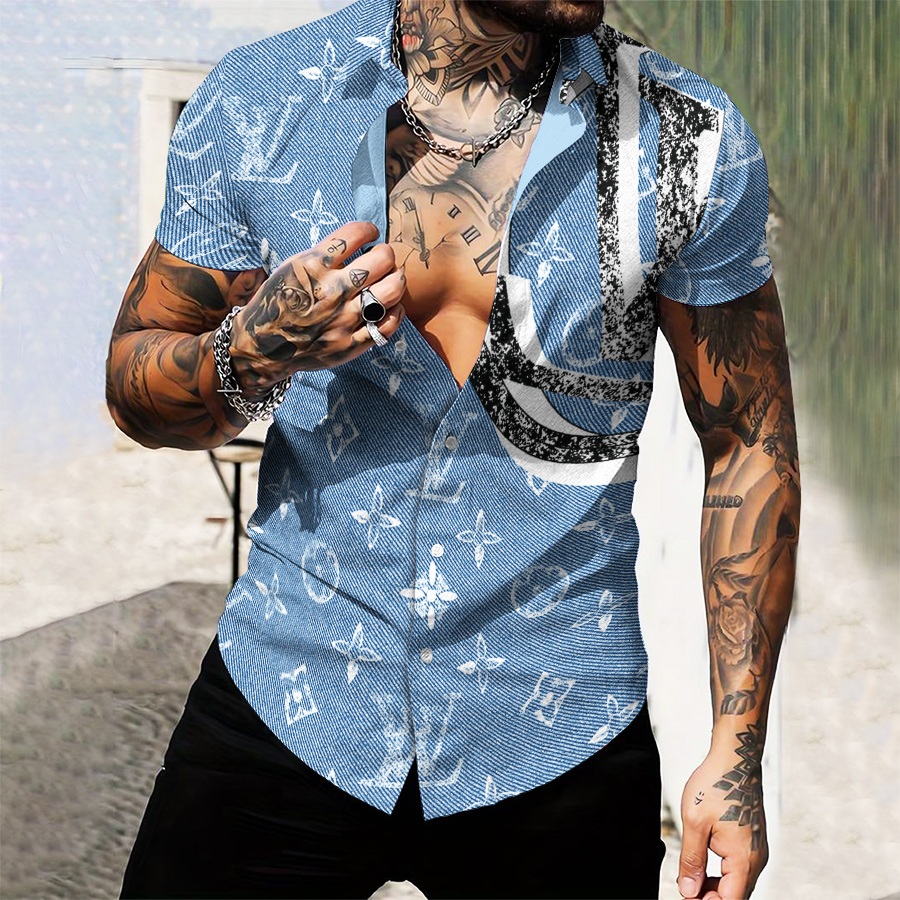 MEN’S  BUTTON SHIRT-GCY-DRG0000250442