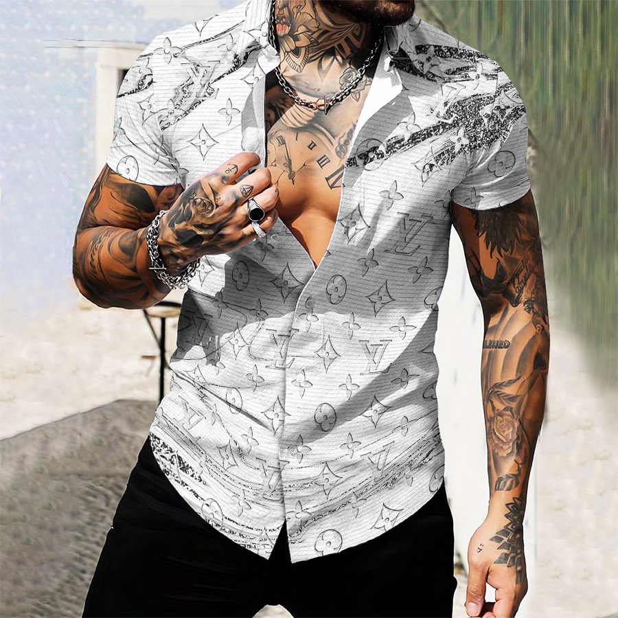 MEN’S  BUTTON SHIRT-GCY-DRG0000250447