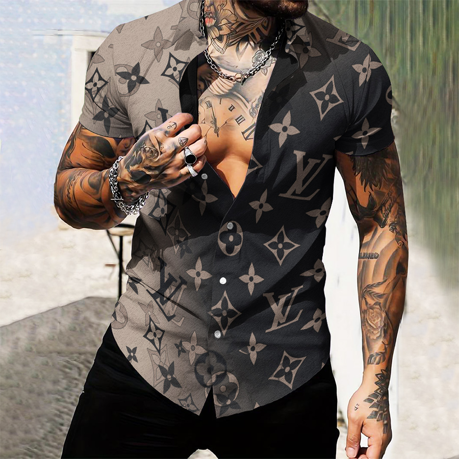 MEN’S  BUTTON SHIRT-GCY-DRG0000250449