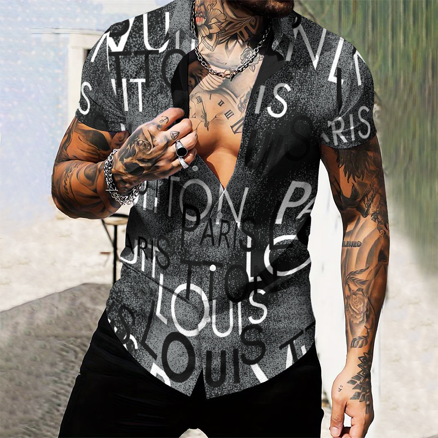 MEN’S  BUTTON SHIRT-GCY-DRG0000250450