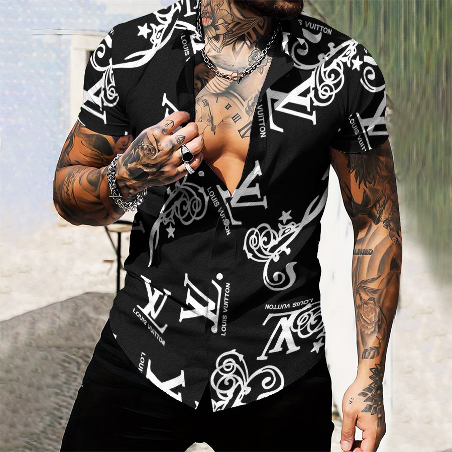 MEN’S  BUTTON SHIRT-GCY-DRG0000250451