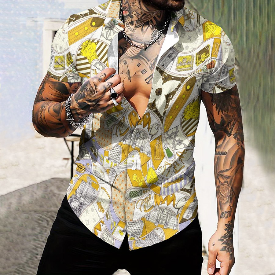 MEN’S  BUTTON SHIRT-GCY-DRG0000250456