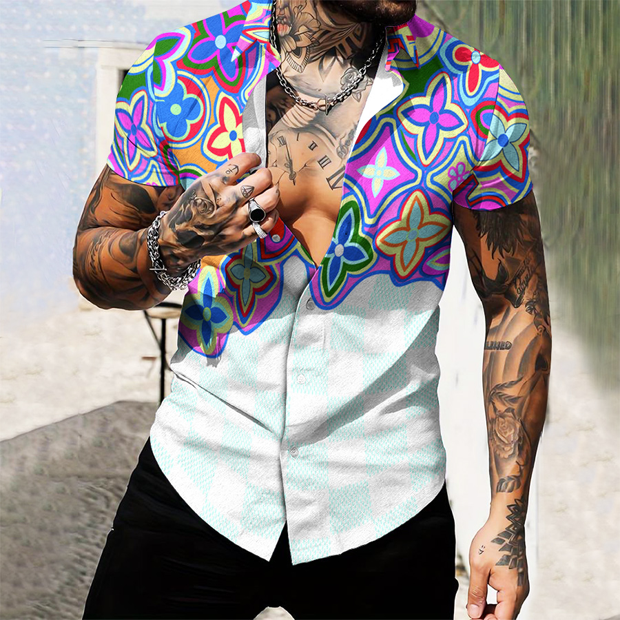 MEN’S  BUTTON SHIRT-GCY-DRG0000250459