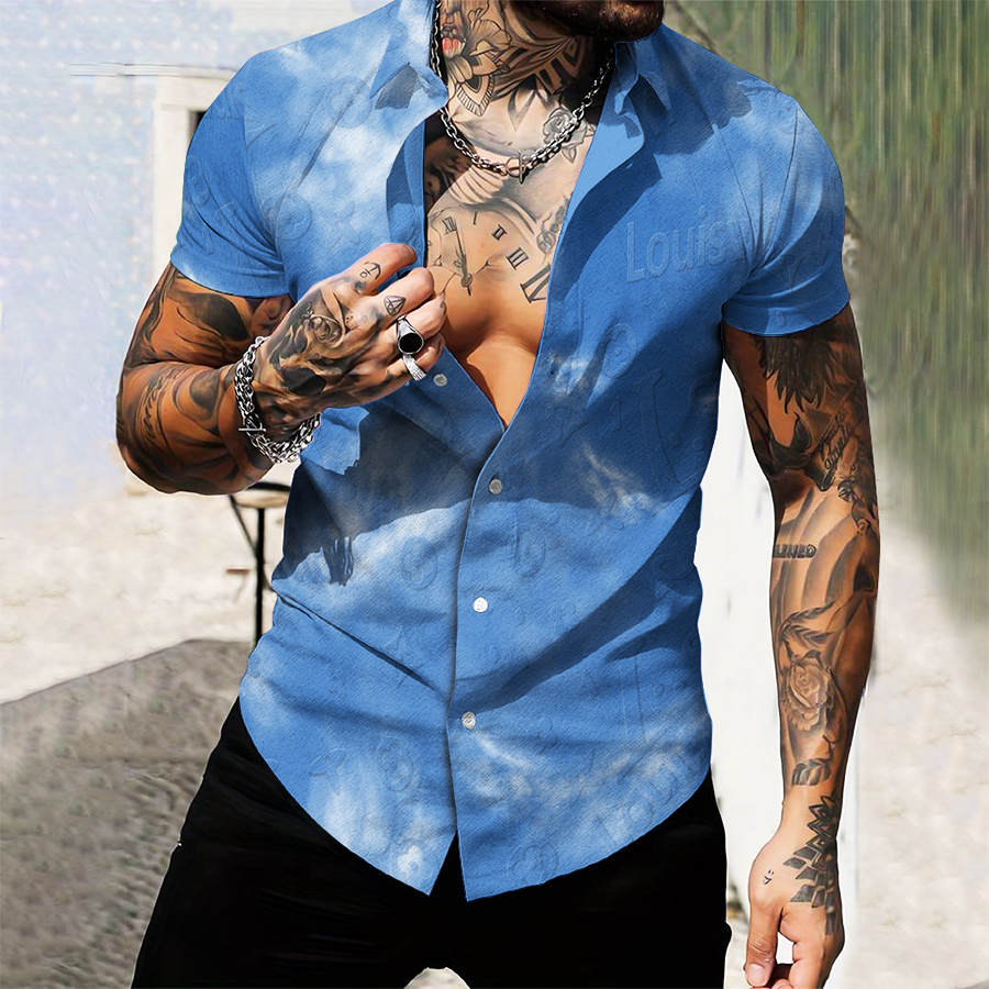 MEN’S  BUTTON SHIRT-GCY-DRG0000250461