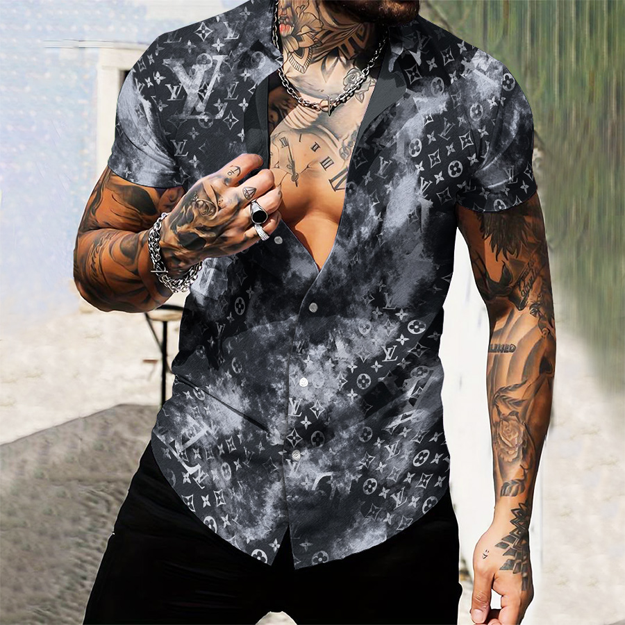 MEN’S  BUTTON SHIRT-GCY-DRG0000250462