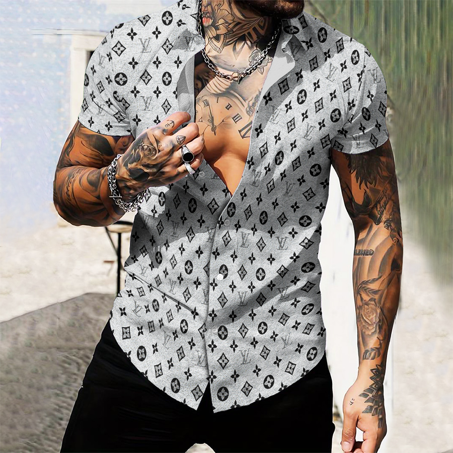 MEN’S  BUTTON SHIRT-GCY-DRG0000250463