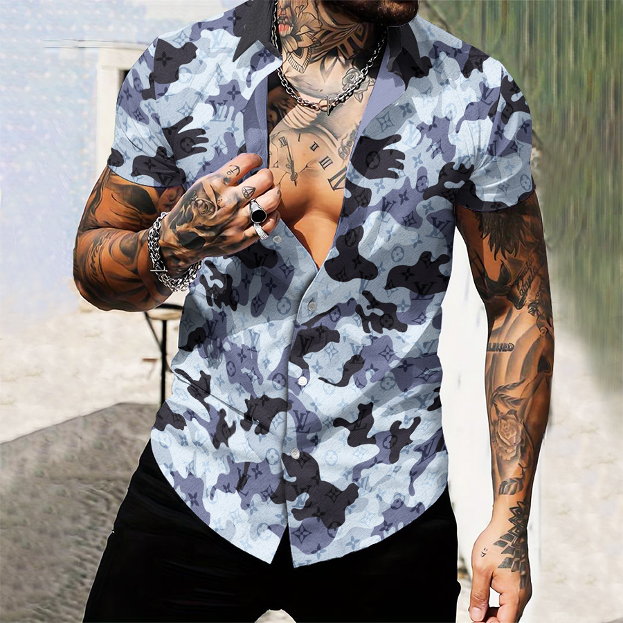 MEN’S  BUTTON SHIRT-GCY-DRG0000250464