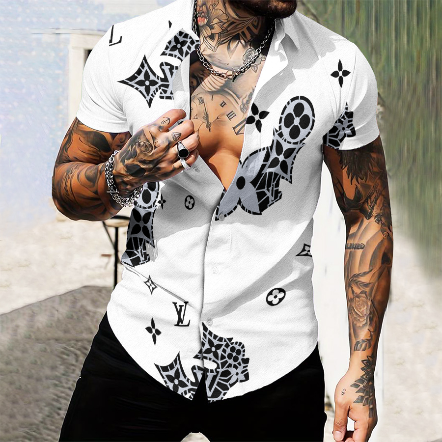 MEN’S  BUTTON SHIRT-GCY-DRG0000250465