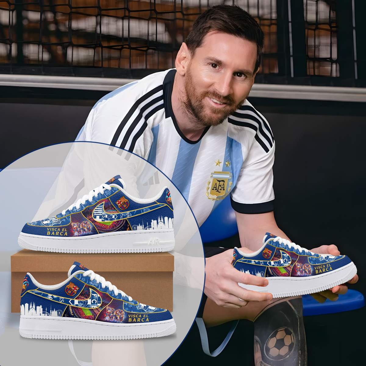 Messi x Barça National Football Team Air Force 1 Sneaker 106262