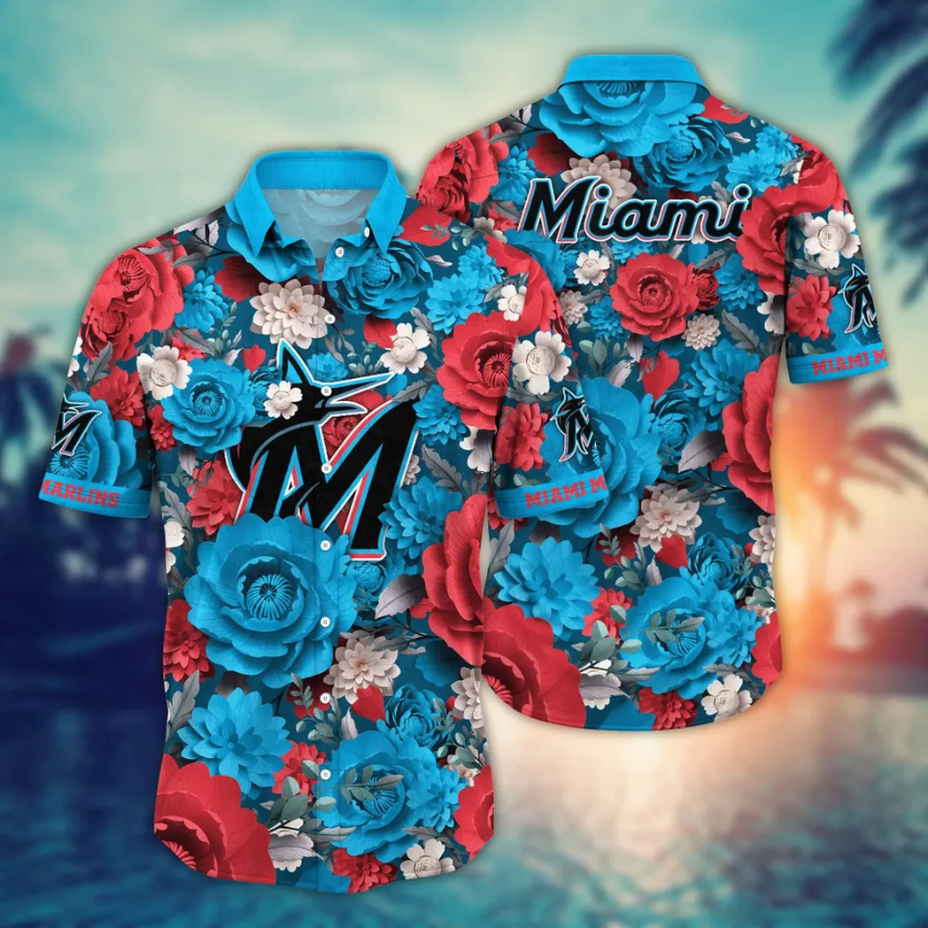 Miami Marlins Full Bloom Hawaiian Shirt – TeeAloha