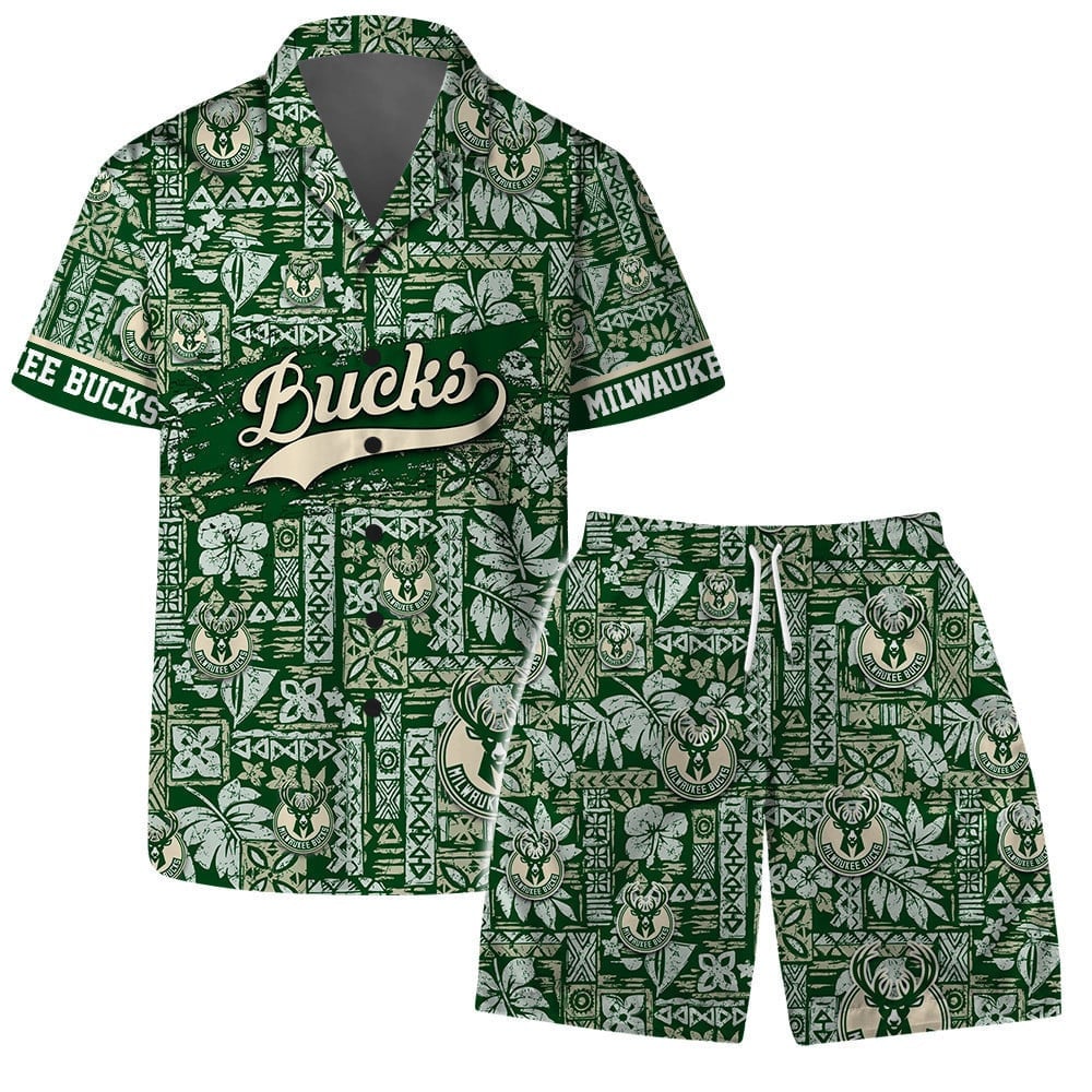 Milwaukee Bucks Tropical Green Hawaiian Shirt – TeeAloha