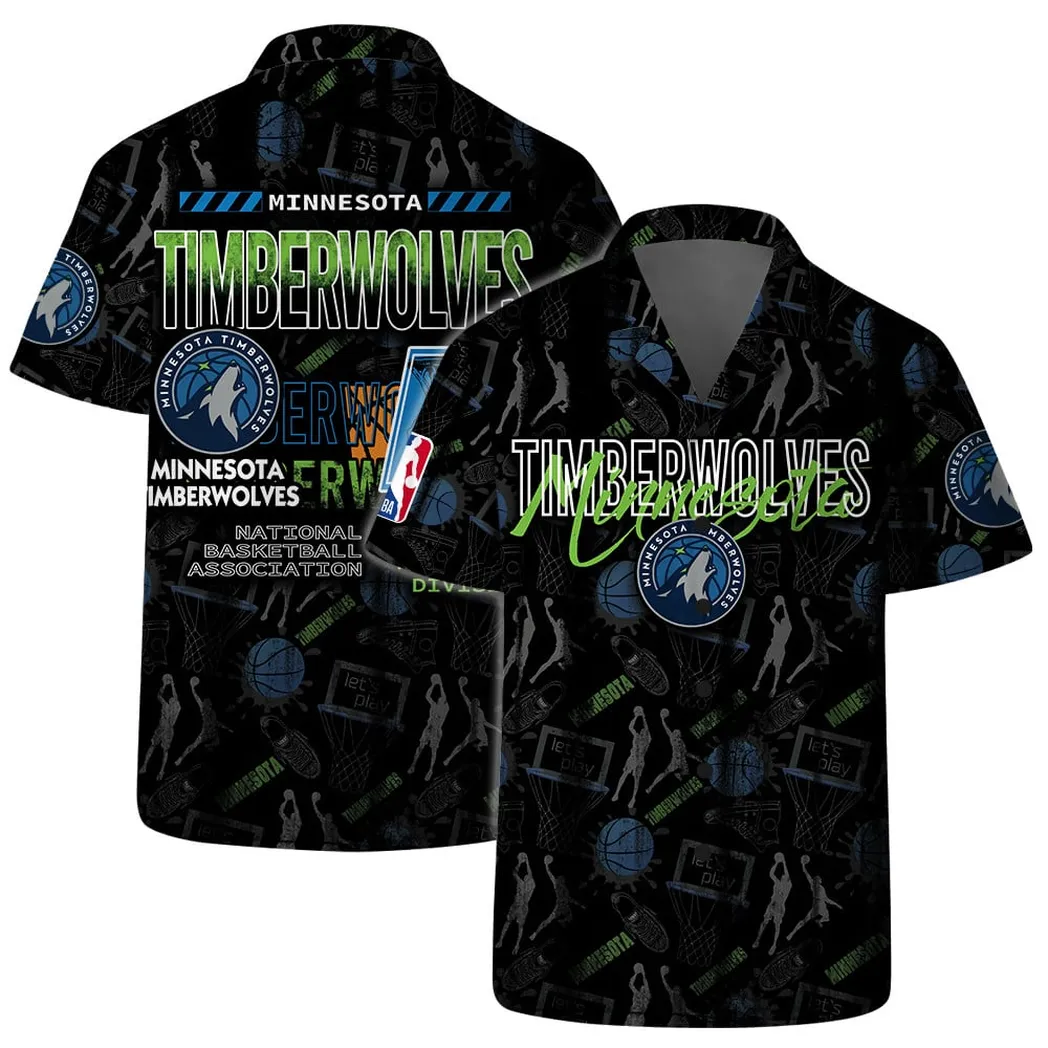 Minnesota Timberwolves Court Passion Hawaiian Shirt – TeeAloha