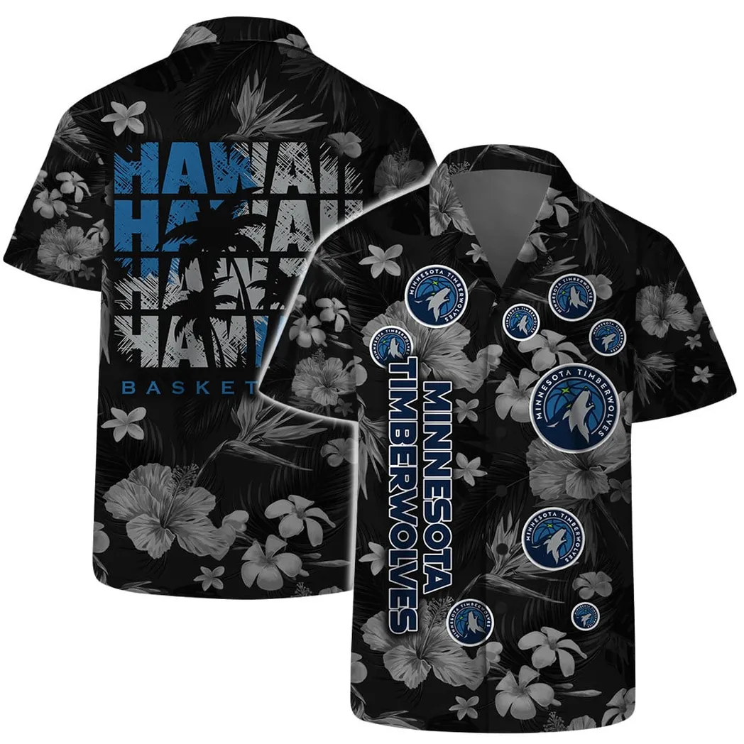 Minnesota Timberwolves Floral Hawaiian Shirt – TeeAloha