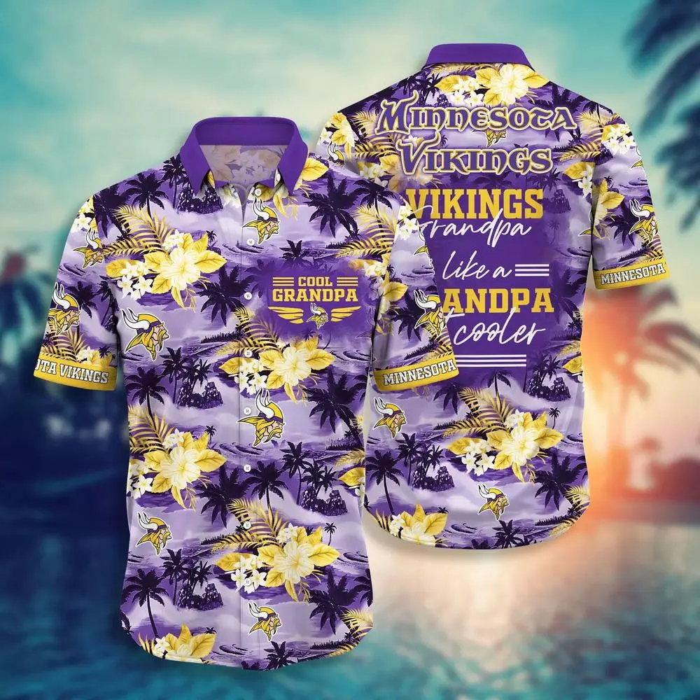 Minnesota Vikings Cool Grandpa Tropical Shirt – TeeAloha