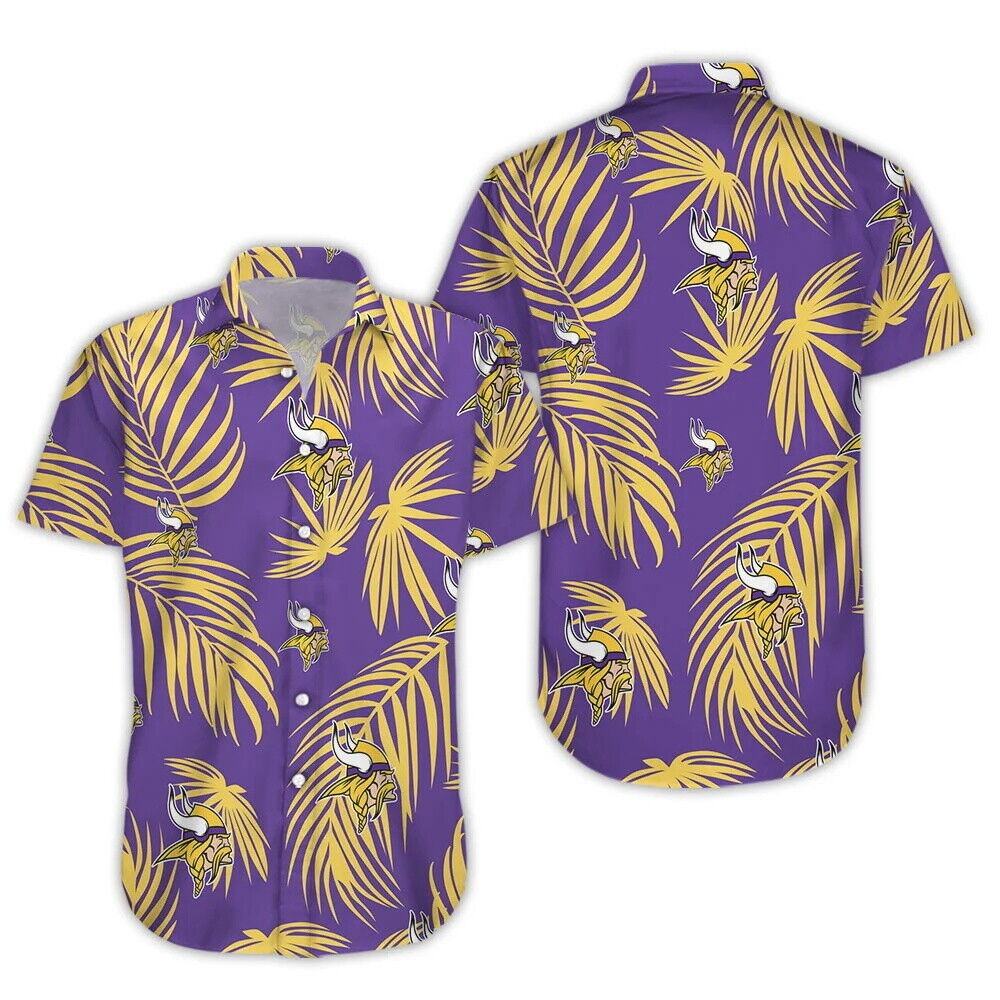 Minnesota Vikings Golden Palm Breeze Hawaiian Shirt – TeeAloha