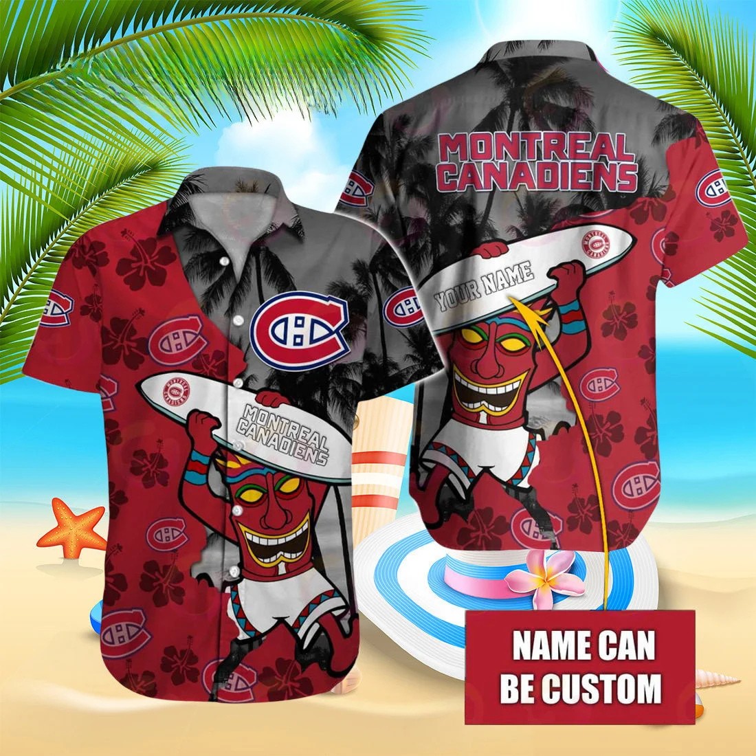 Montreal Canadiens Tiki Surf Style Hawaiian Shirt – TeeAloha