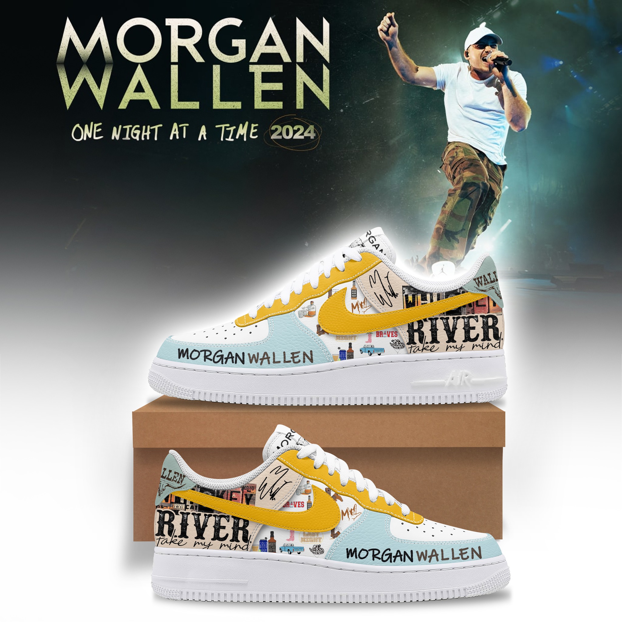 Morgan Wallen’s Premium Air Force 1 Sneaker   LZ 106128