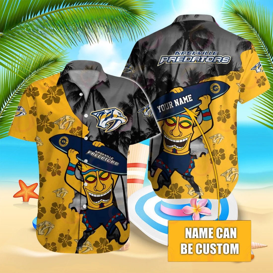 Nashville Predators Custom Tiki Hawaiian Shirt – TeeAloha