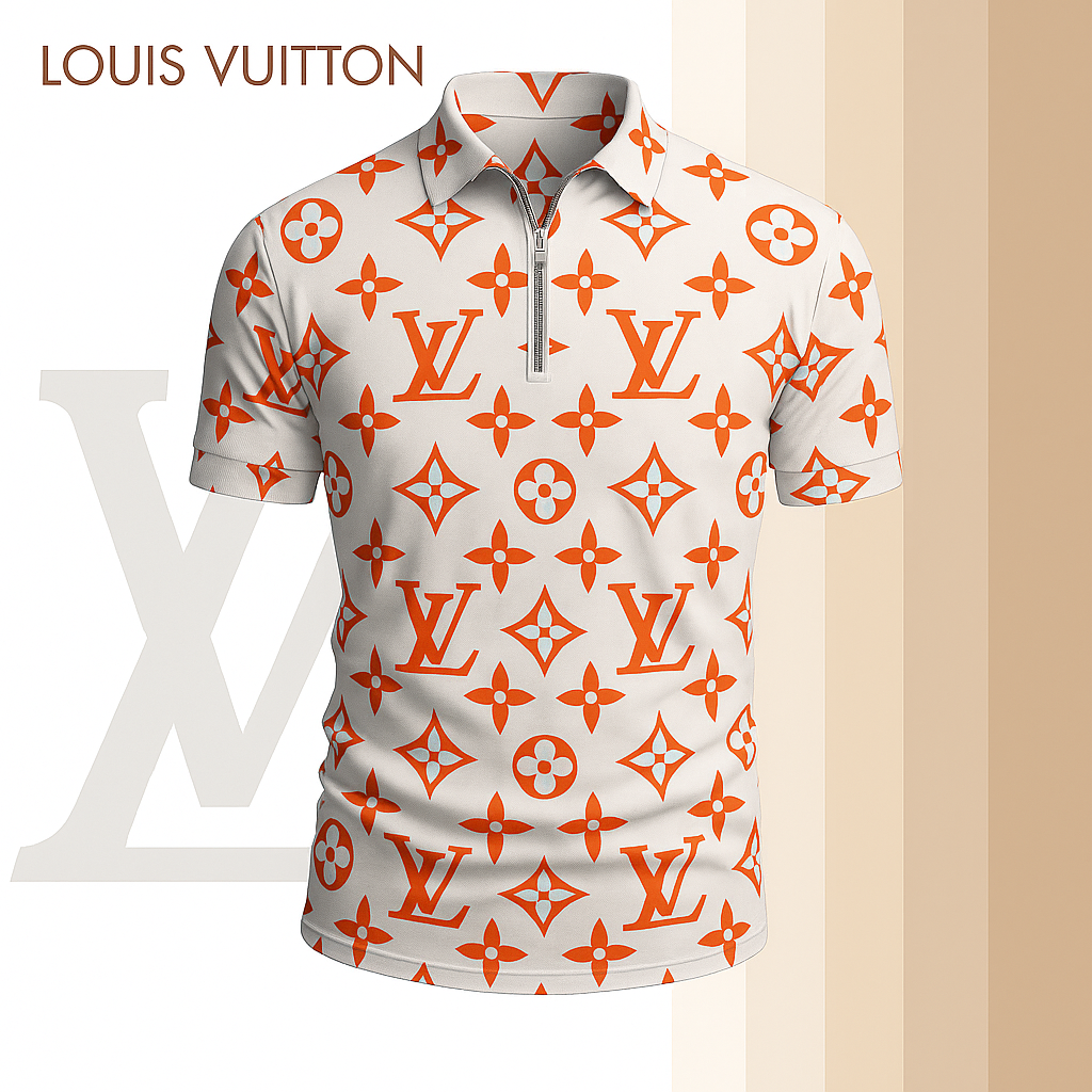 New 2025 Limited Edition High-Quality Printed Zip Polo Shirt for Men-LX-ZPL2025011