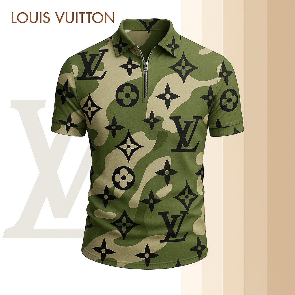 New 2025 Limited Edition High-Quality Printed Zip Polo Shirt for Men-LX-ZPL2025012