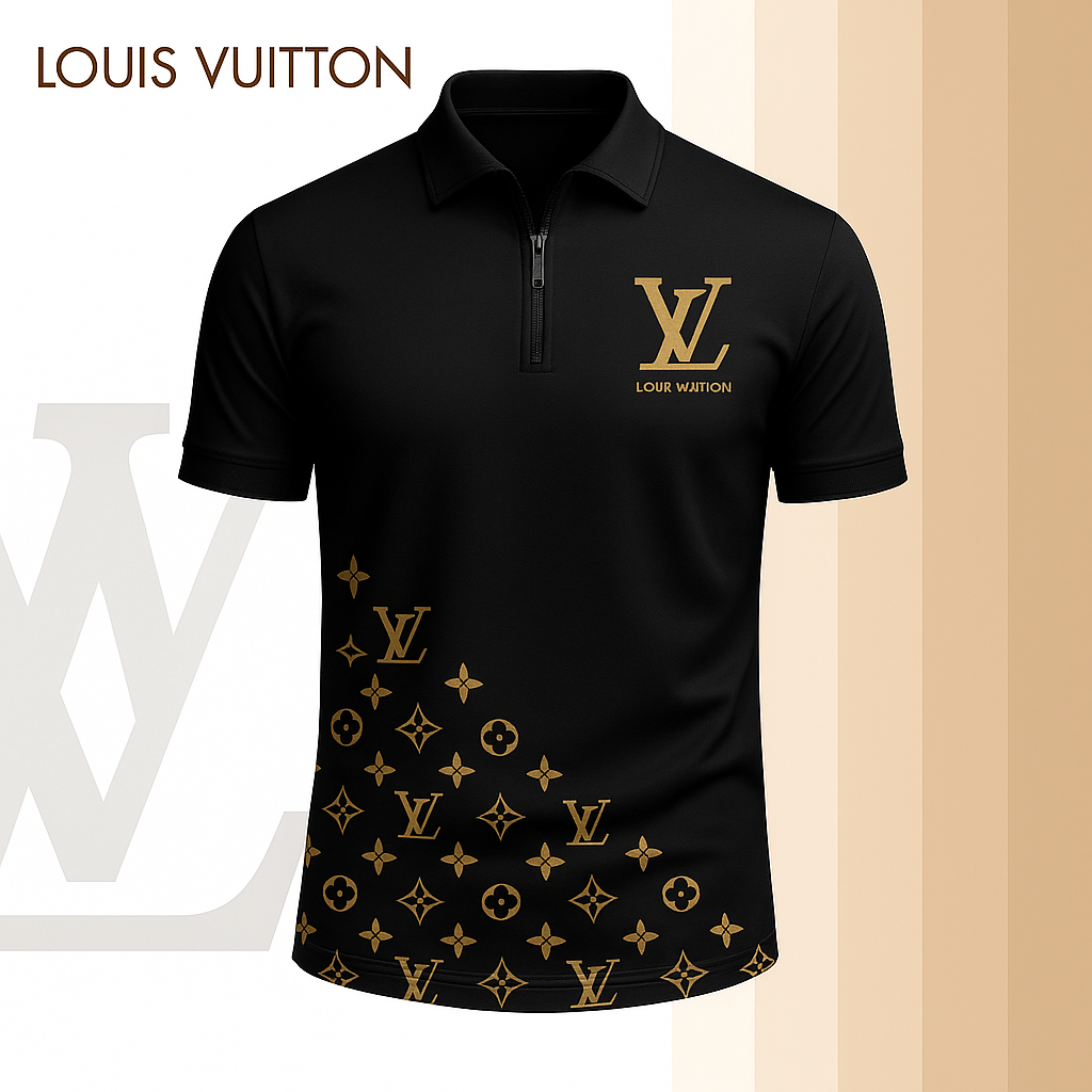 New 2025 Limited Edition High-Quality Printed Zip Polo Shirt for Men-LX-ZPL2025015