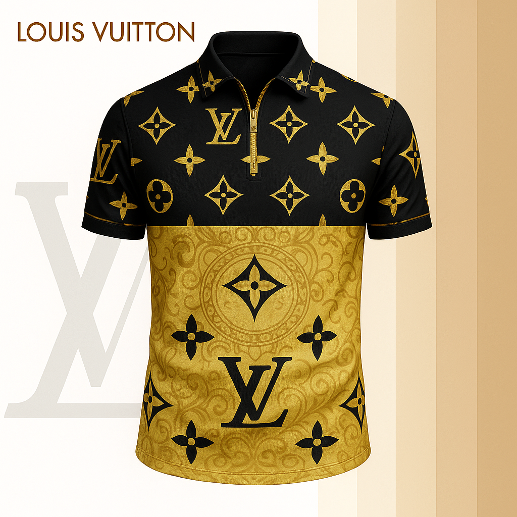 New 2025 Limited Edition High-Quality Printed Zip Polo Shirt for Men-LX-ZPL2025017