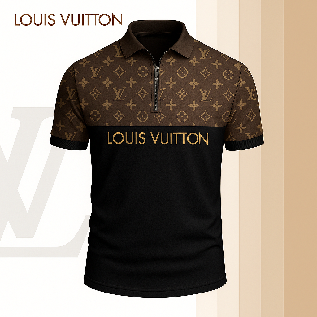 New 2025 Limited Edition High-Quality Printed Zip Polo Shirt for Men-LX-ZPL202502