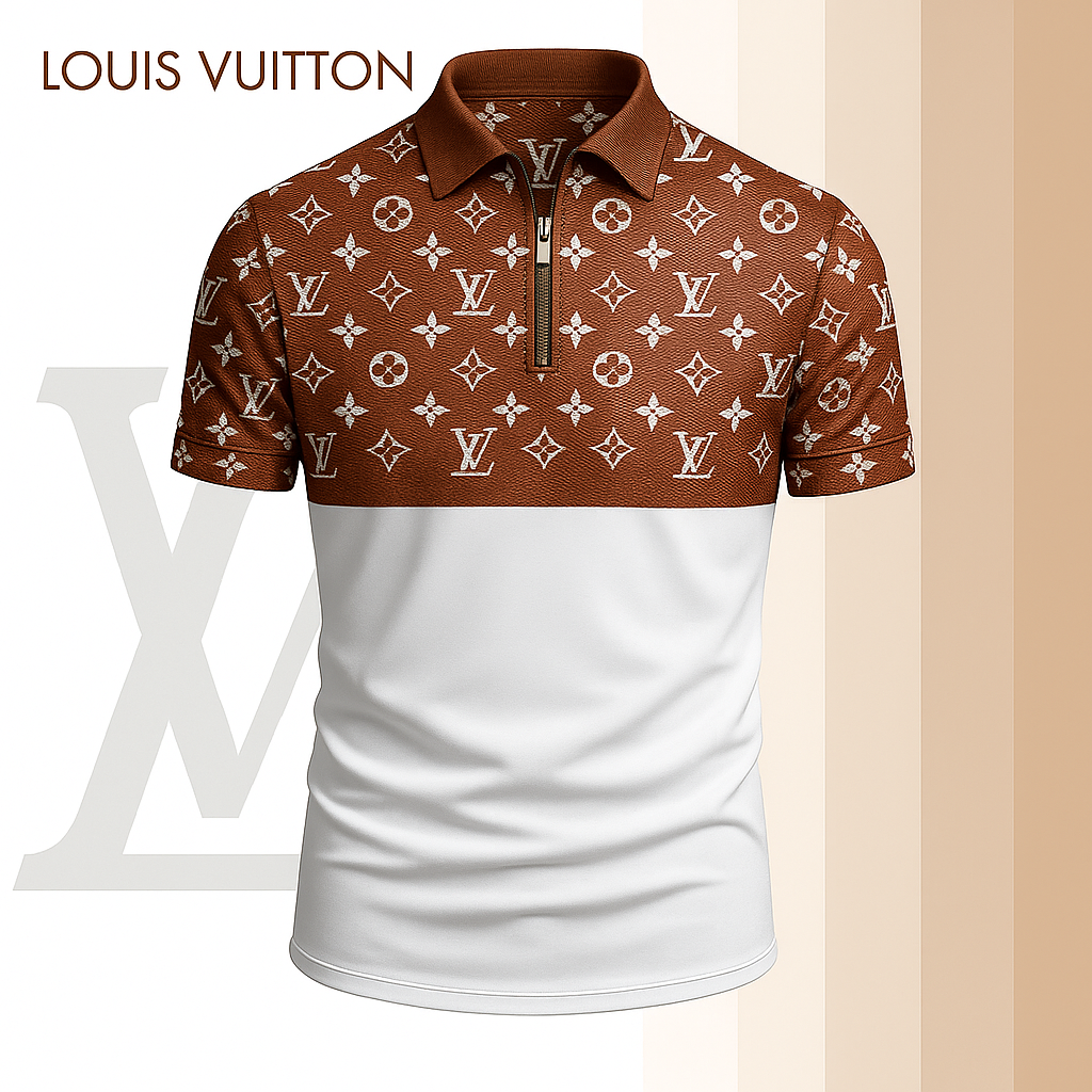 New 2025 Limited Edition High-Quality Printed Zip Polo Shirt for Men-LX-ZPL2025020