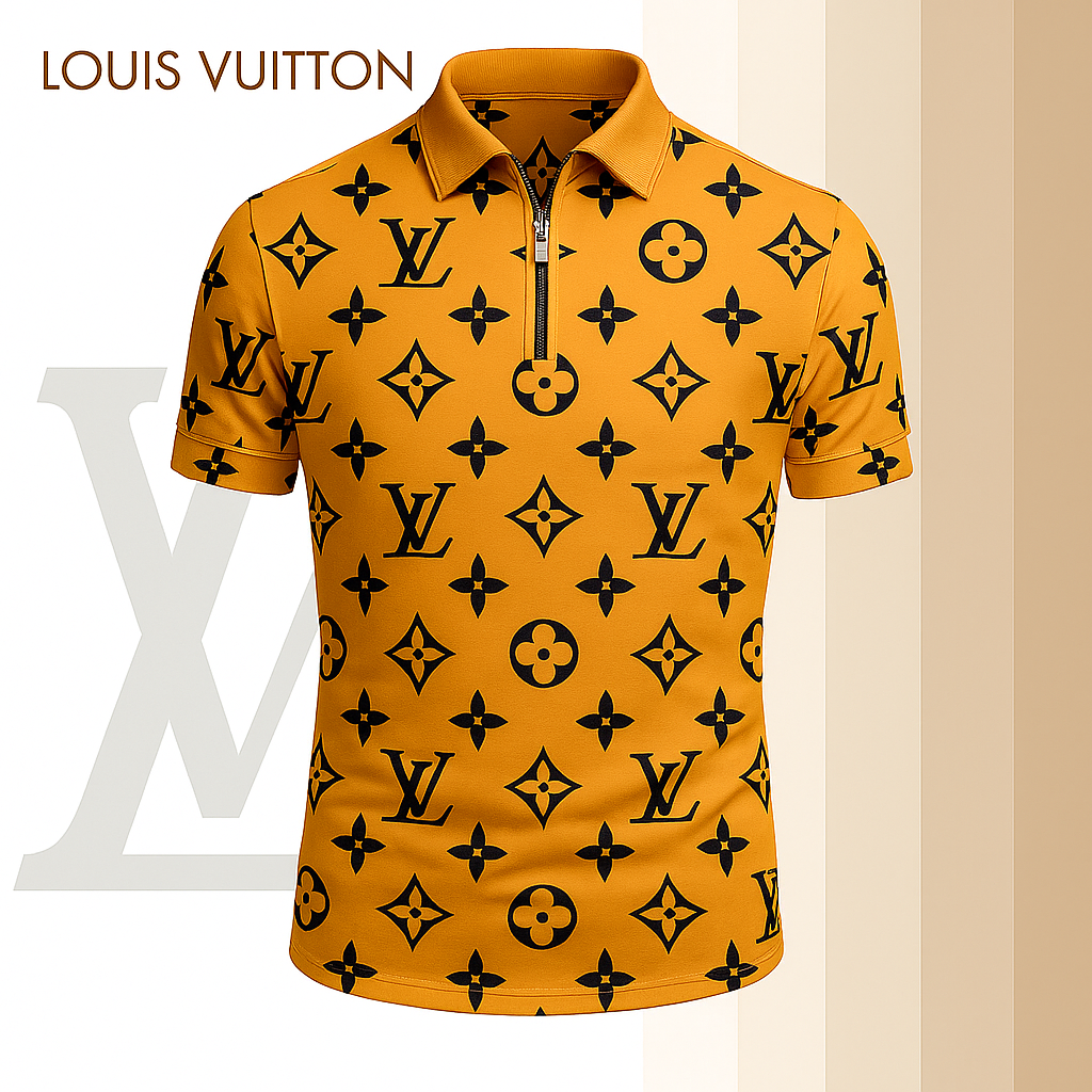 New 2025 Limited Edition High-Quality Printed Zip Polo Shirt for Men-LX-ZPL2025021