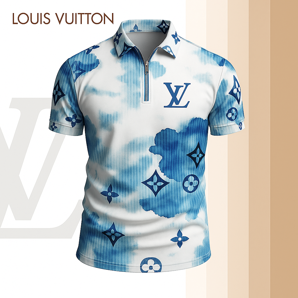 New 2025 Limited Edition High-Quality Printed Zip Polo Shirt for Men-LX-ZPL2025024