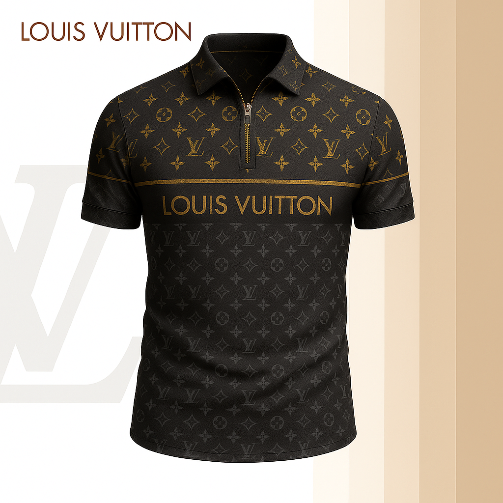 New 2025 Limited Edition High-Quality Printed Zip Polo Shirt for Men-LX-ZPL2025027