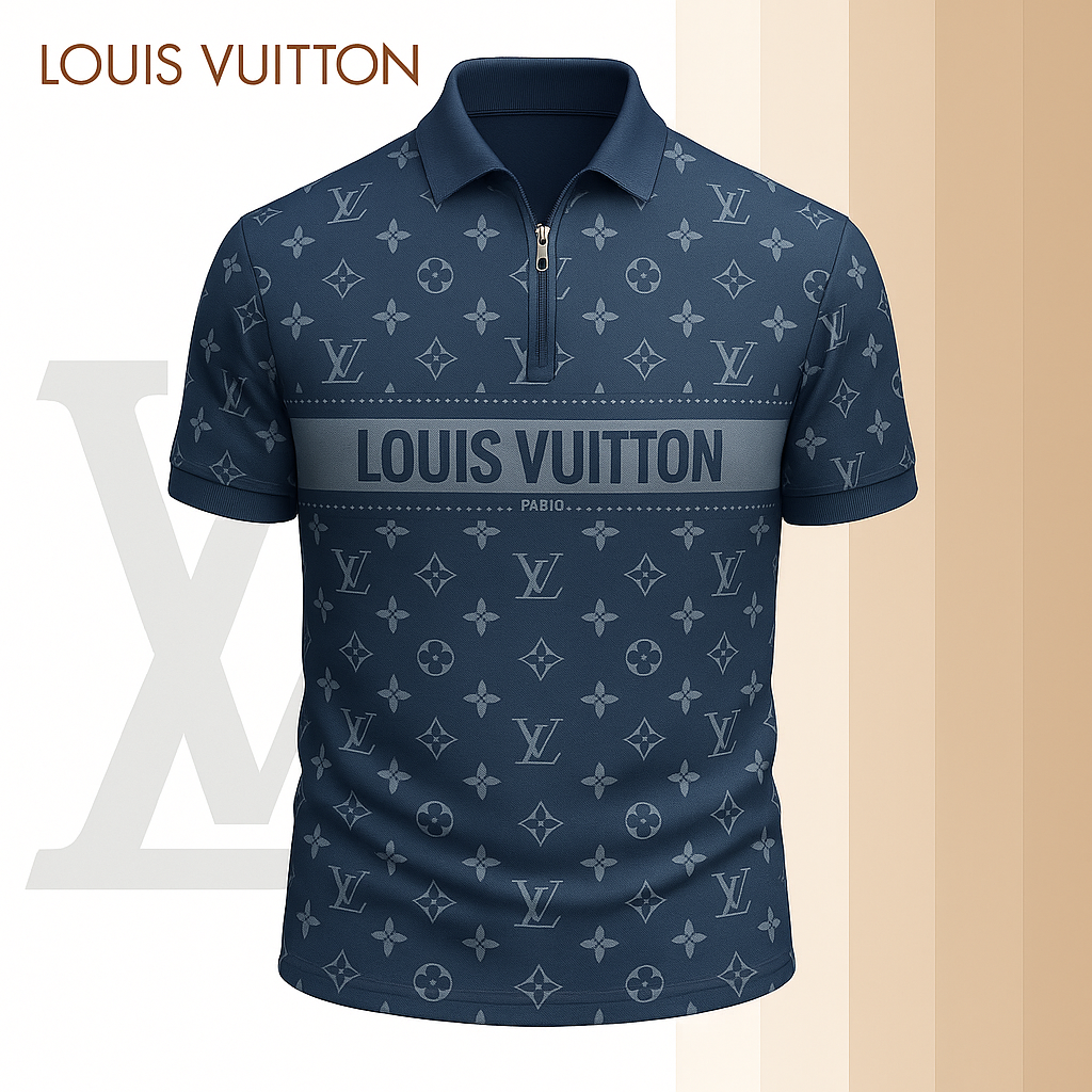 New 2025 Limited Edition High-Quality Printed Zip Polo Shirt for Men-LX-ZPL2025030