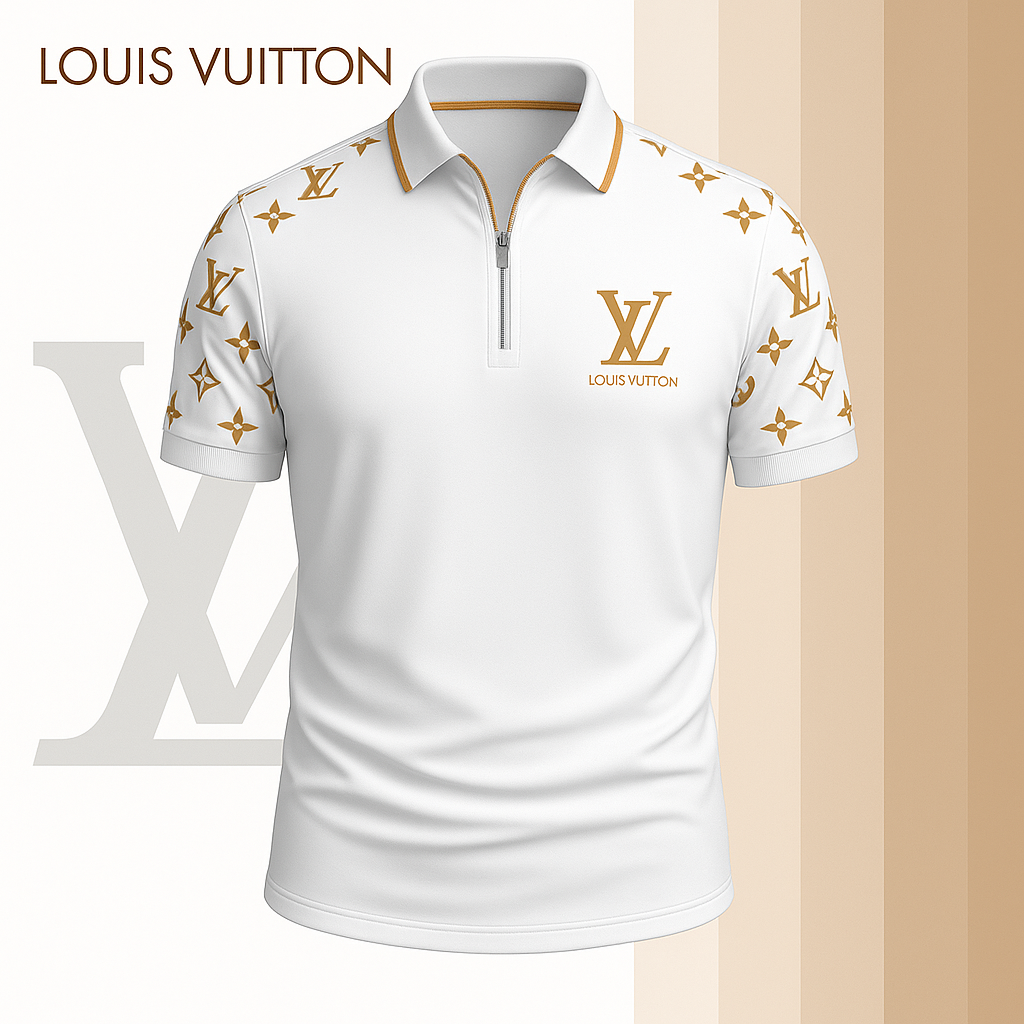 New 2025 Limited Edition High-Quality Printed Zip Polo Shirt for Men-LX-ZPL2025038