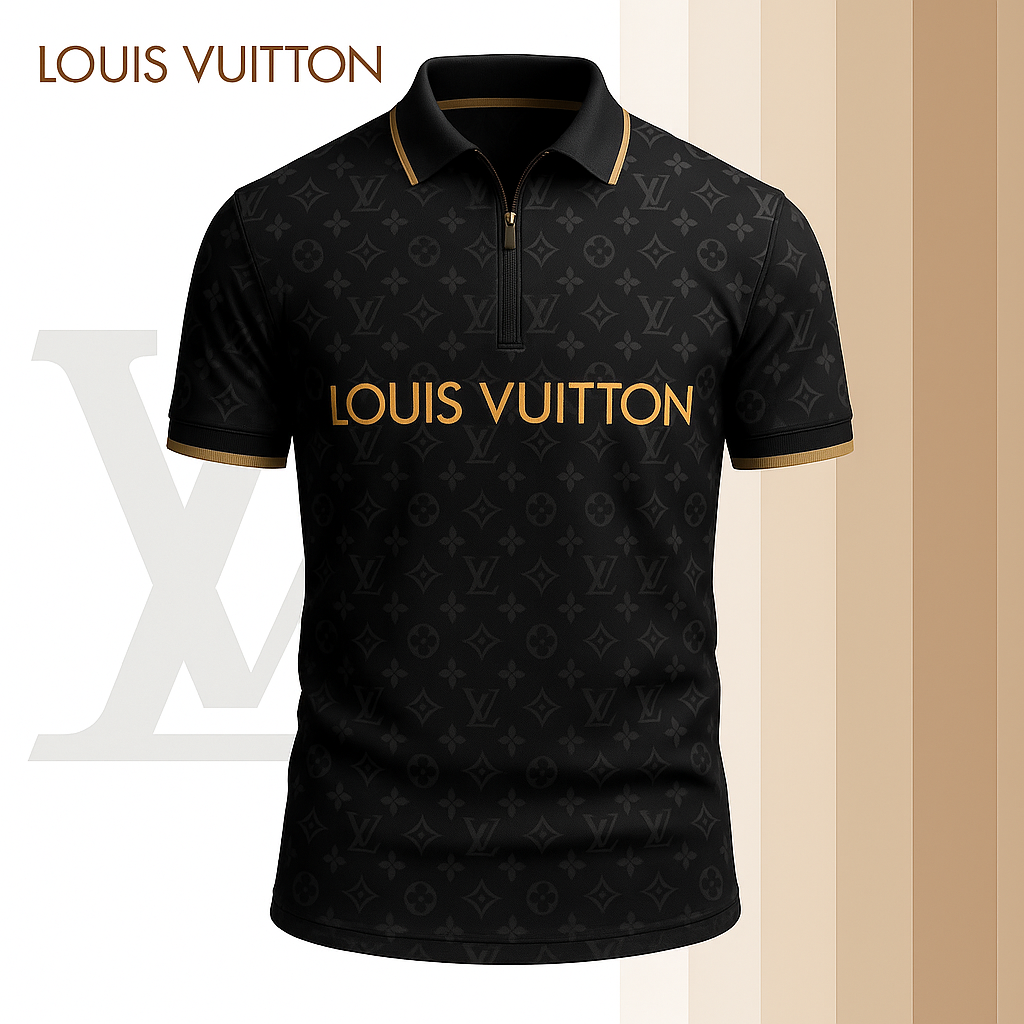 New 2025 Limited Edition High-Quality Printed Zip Polo Shirt for Men-LX-ZPL2025040