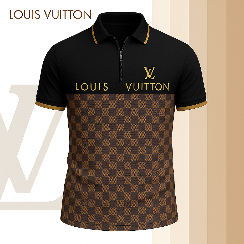 New 2025 Limited Edition High-Quality Printed Zip Polo Shirt for Men-LX-ZPL2025042