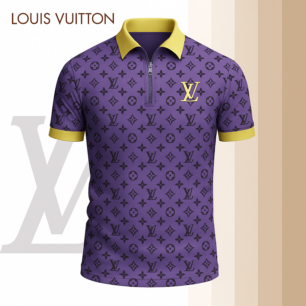 New 2025 Limited Edition High-Quality Printed Zip Polo Shirt for Men-LX-ZPL2025045