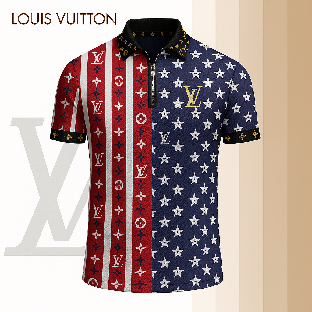 New 2025 Limited Edition High-Quality Printed Zip Polo Shirt for Men-LX-ZPL2025046