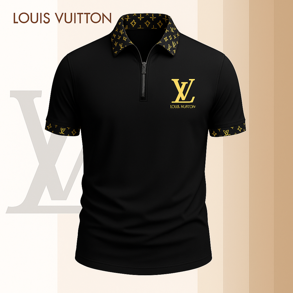 New 2025 Limited Edition High-Quality Printed Zip Polo Shirt for Men-LX-ZPL2025049