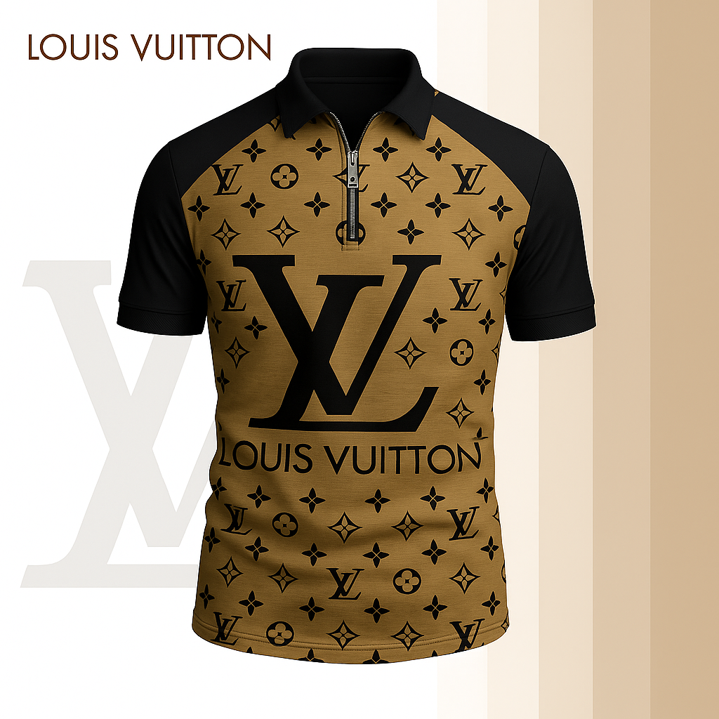 New 2025 Limited Edition High-Quality Printed Zip Polo Shirt for Men-LX-ZPL202505