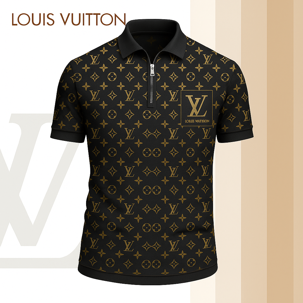 New 2025 Limited Edition High-Quality Printed Zip Polo Shirt for Men-LX-ZPL2025053
