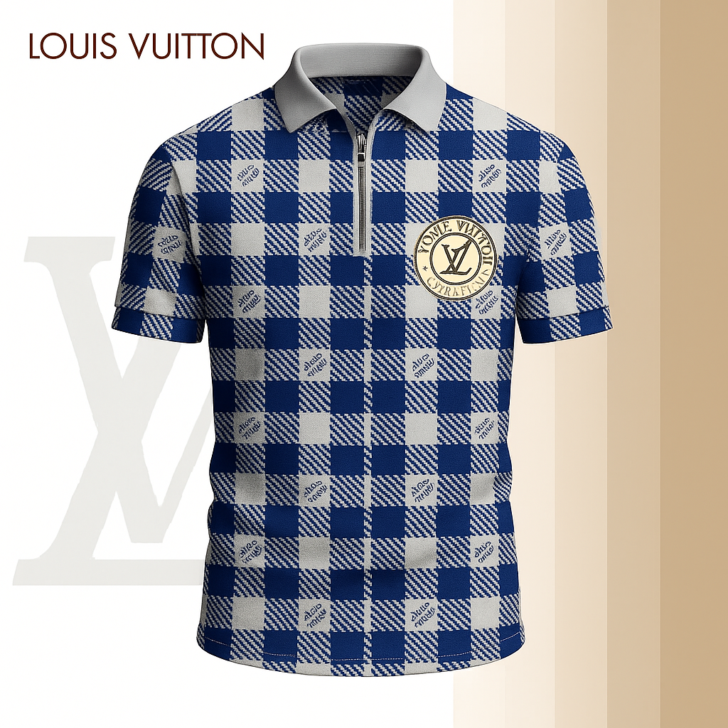 New 2025 Limited Edition High-Quality Printed Zip Polo Shirt for Men-LX-ZPL2025054