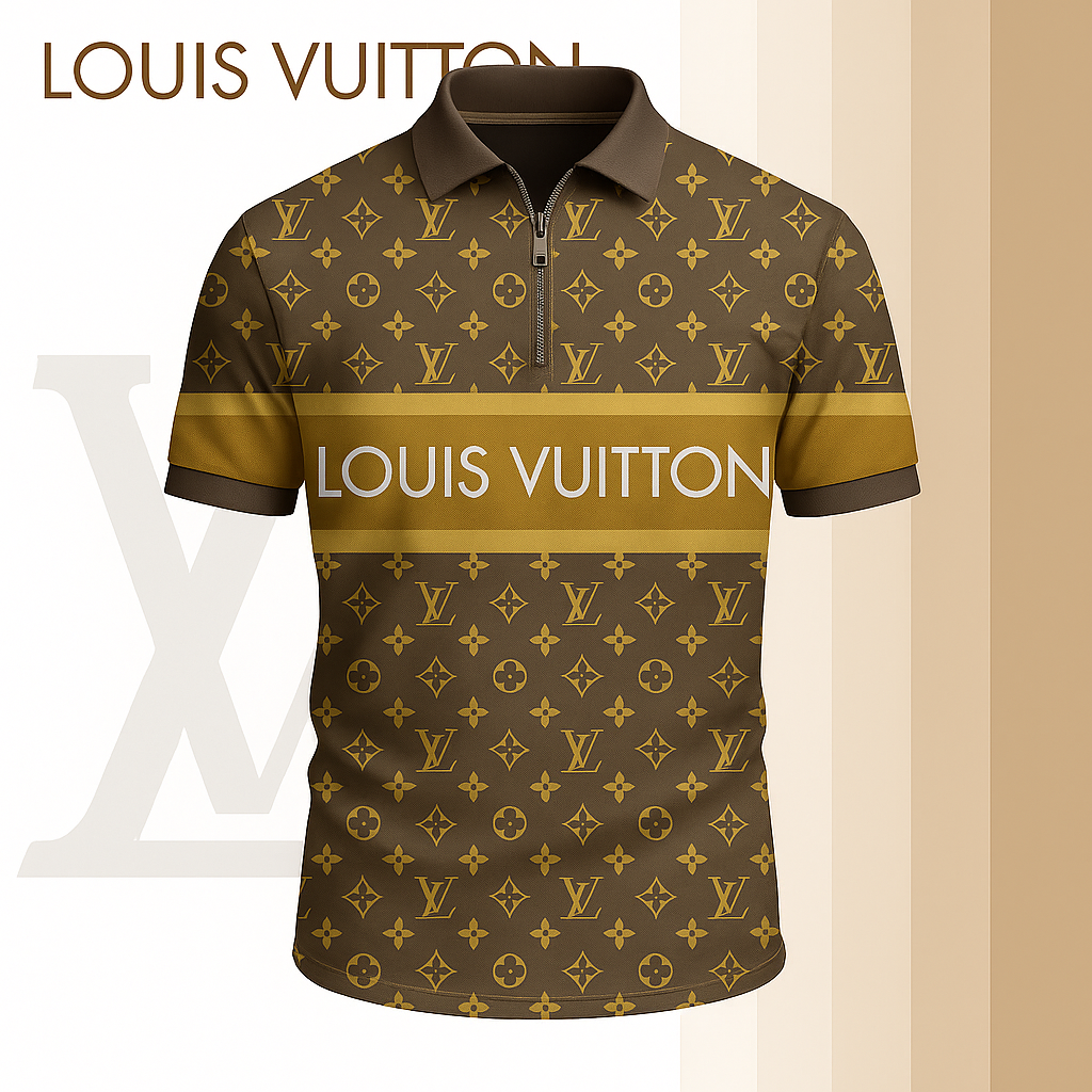 New 2025 Limited Edition High-Quality Printed Zip Polo Shirt for Men-LX-ZPL2025055