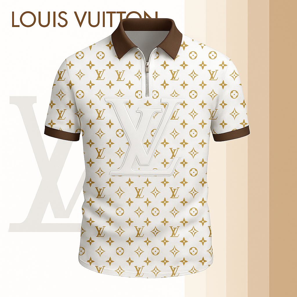 New 2025 Limited Edition High-Quality Printed Zip Polo Shirt for Men-LX-ZPL2025056