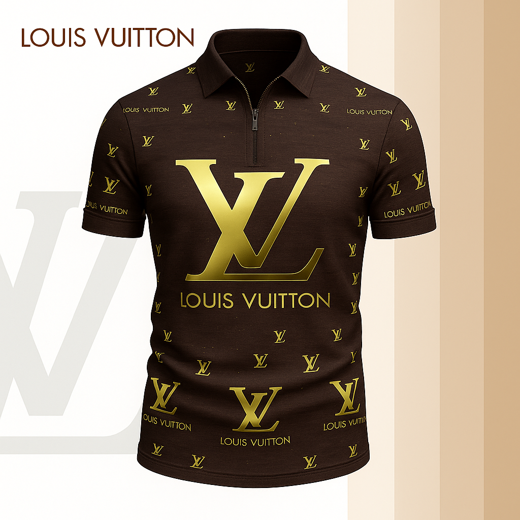 New 2025 Limited Edition High-Quality Printed Zip Polo Shirt for Men-LX-ZPL2025060