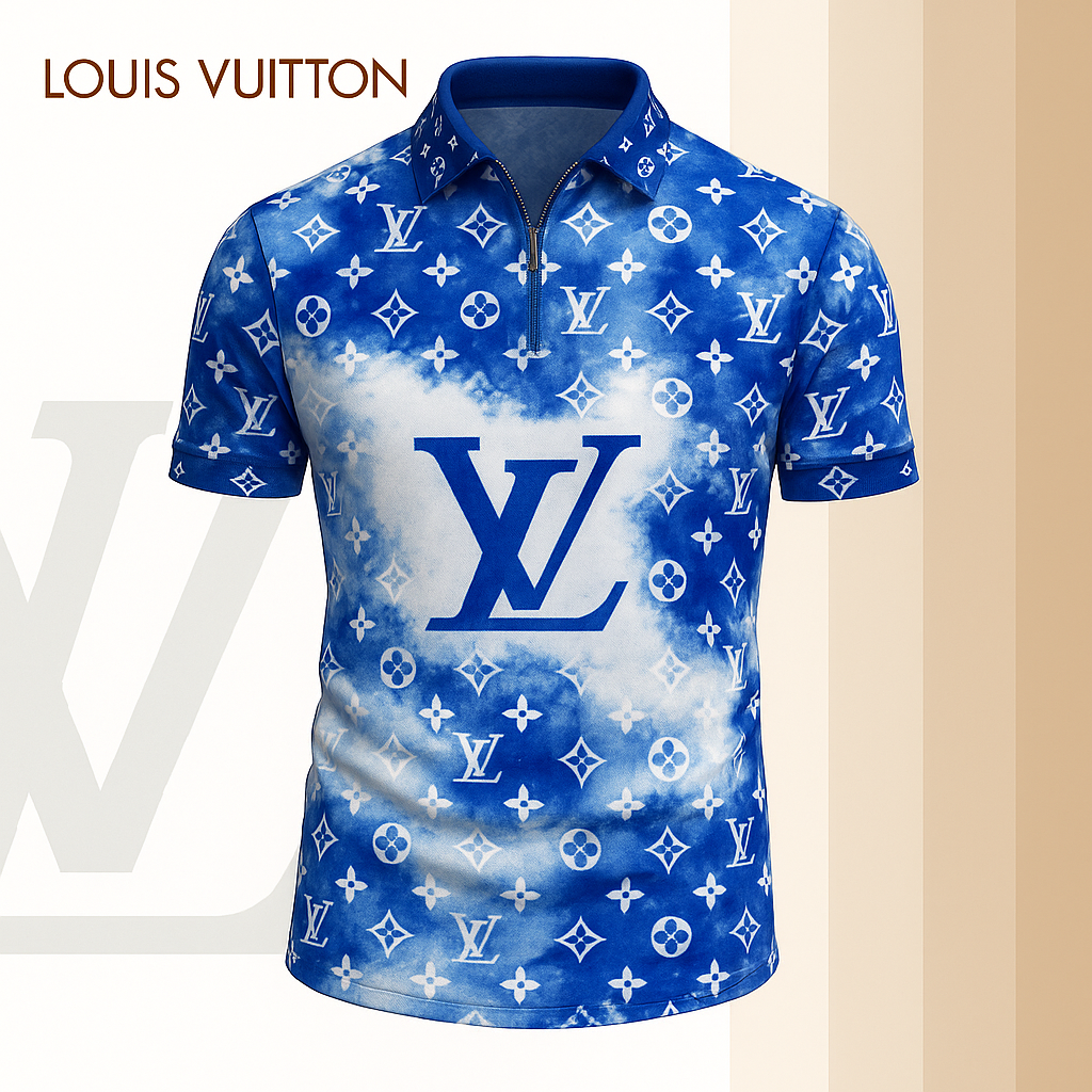 New 2025 Limited Edition High-Quality Printed Zip Polo Shirt for Men-LX-ZPL2025061