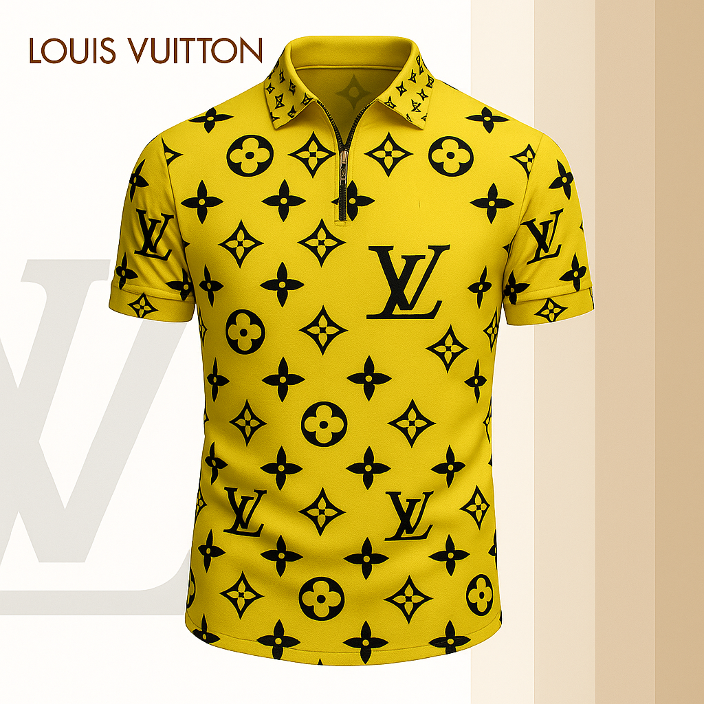 New 2025 Limited Edition High-Quality Printed Zip Polo Shirt for Men-LX-ZPL2025062